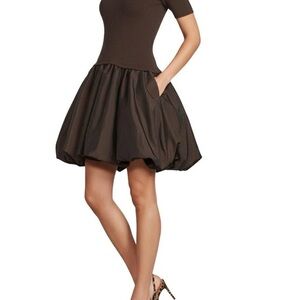 Antonio Melani Nikki Knit Crew Neck Short Sleeve Fit And Flare Mini Dress